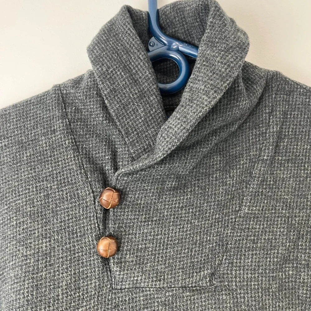 polo ralph  lauren sweater mens L shawl collar buttons elbow patch  classic